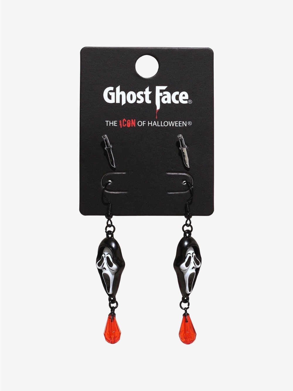 Ghostface Scream Blood Drop Earrings Hot Topic Horror